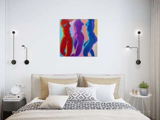 THREE NUDES DANCING