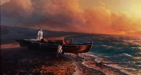 Seascape(120x80cm, oil painting)
