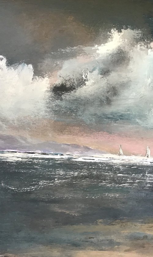 EIGHT YACHTS AT THE COAST by Maxine Anne  Martin