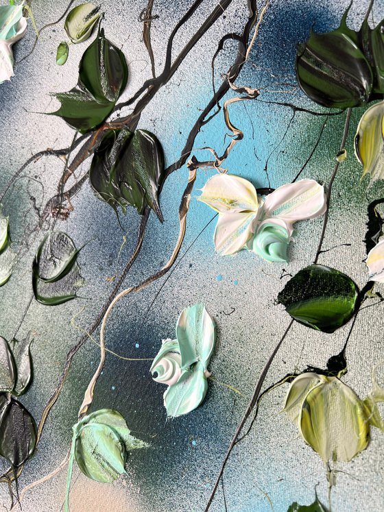 "Ethereal Stillness II" horizontal and vertical format, floral art