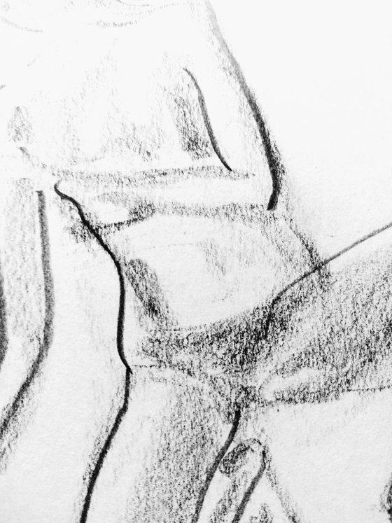 Nude. Original pencil drawing.