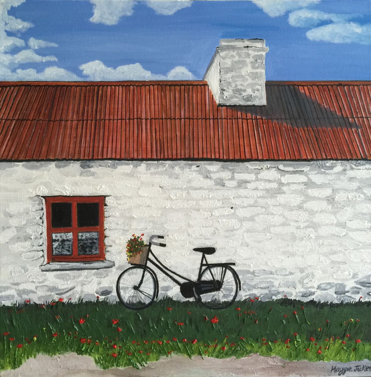 The Old Cottage In Killarney By Maggie Jukes, 12 X 12, Artwork For Sale On Artfinder