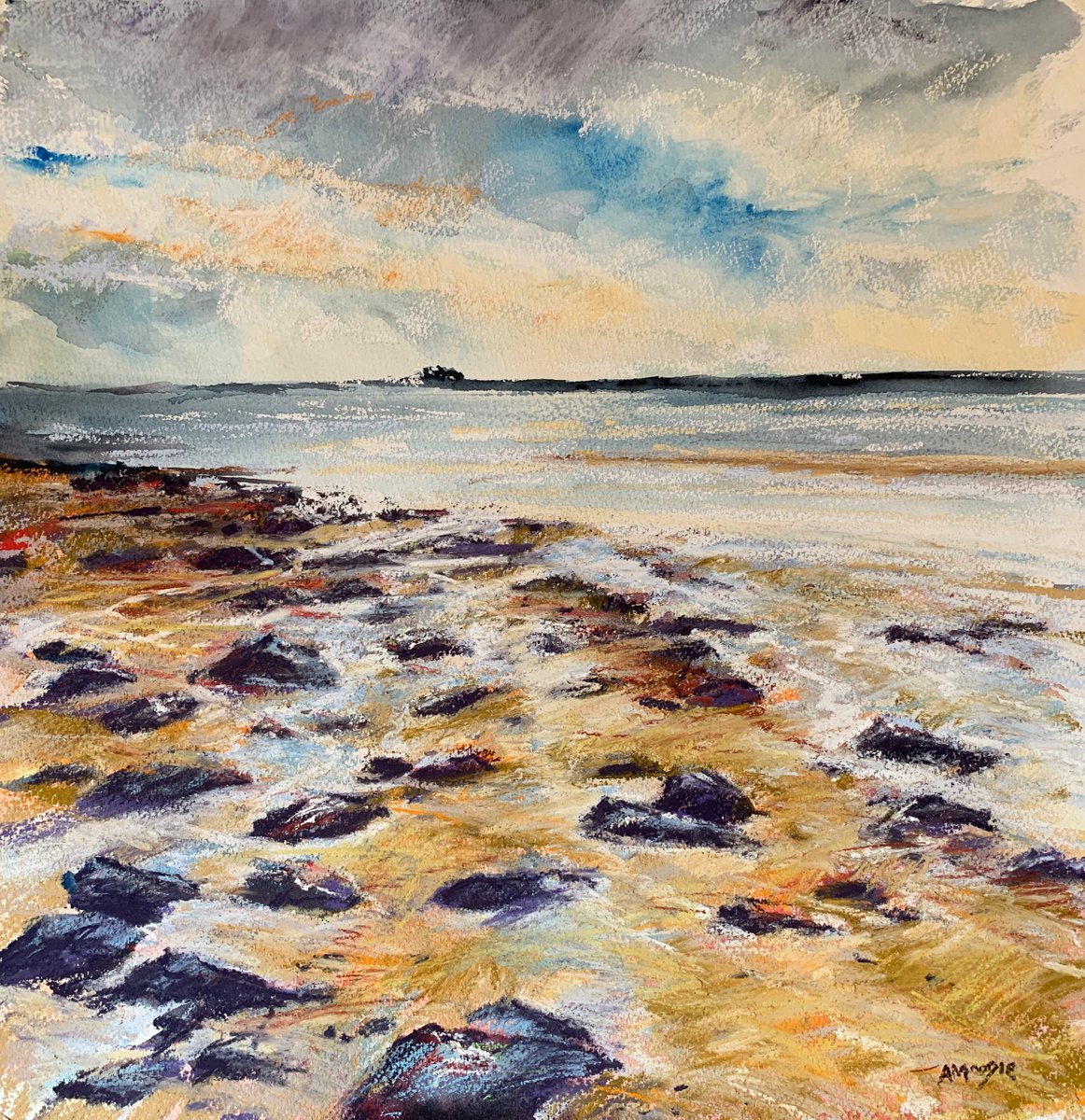 Rocky Shore, Bamburgh by Andrew Moodie