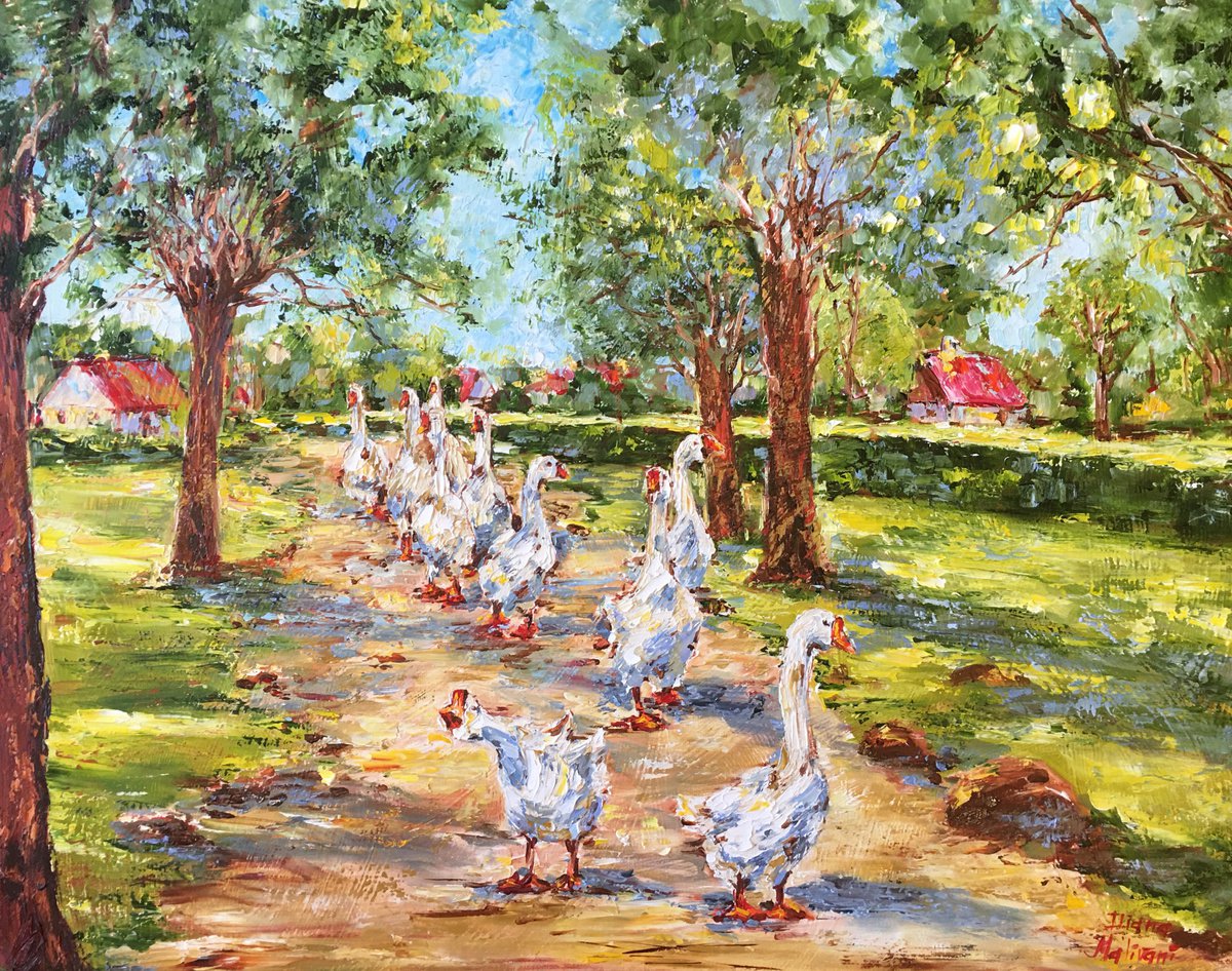 En Pleine Promenade By Diana Malivani, 20 X 16, Artwork For Sale On Artfinder