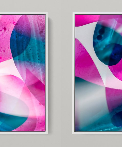 META COLOR X - PHOTO ART 150 X 75 CM FRAMED DIPTYCH by Sven Pfrommer