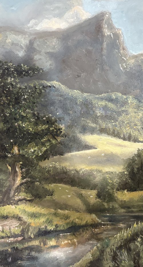 Lake District Scene Original Oil Painting by Abigail Wilson