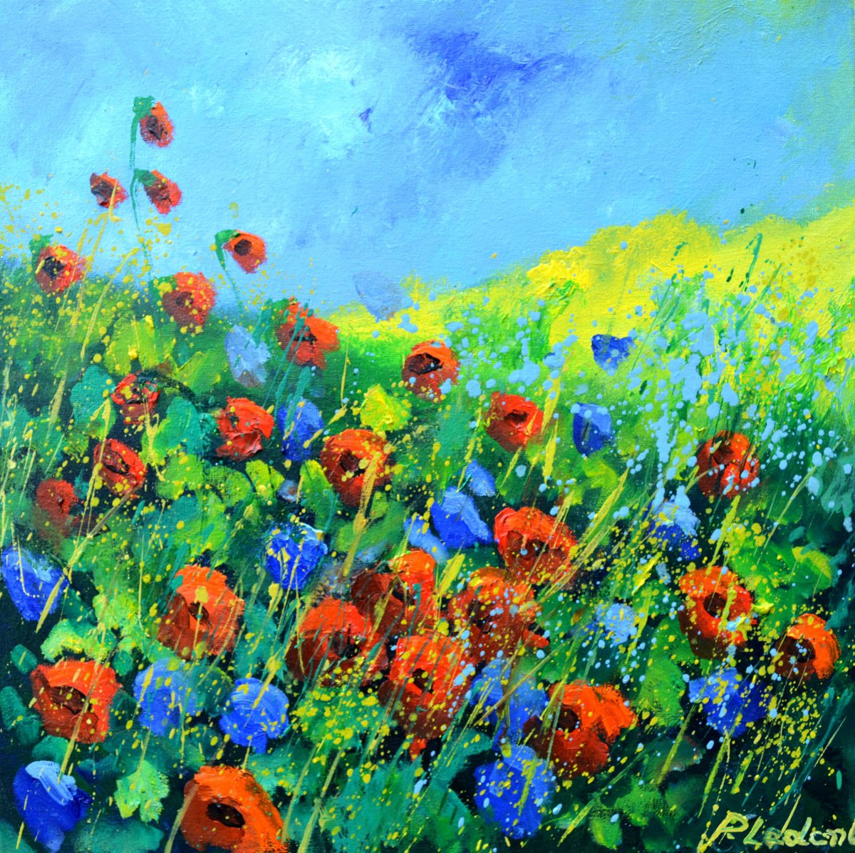 Flowers In Provence 44 By Pol Henry Ledent, 16 X 16, Artwork For Sale On Artfinder