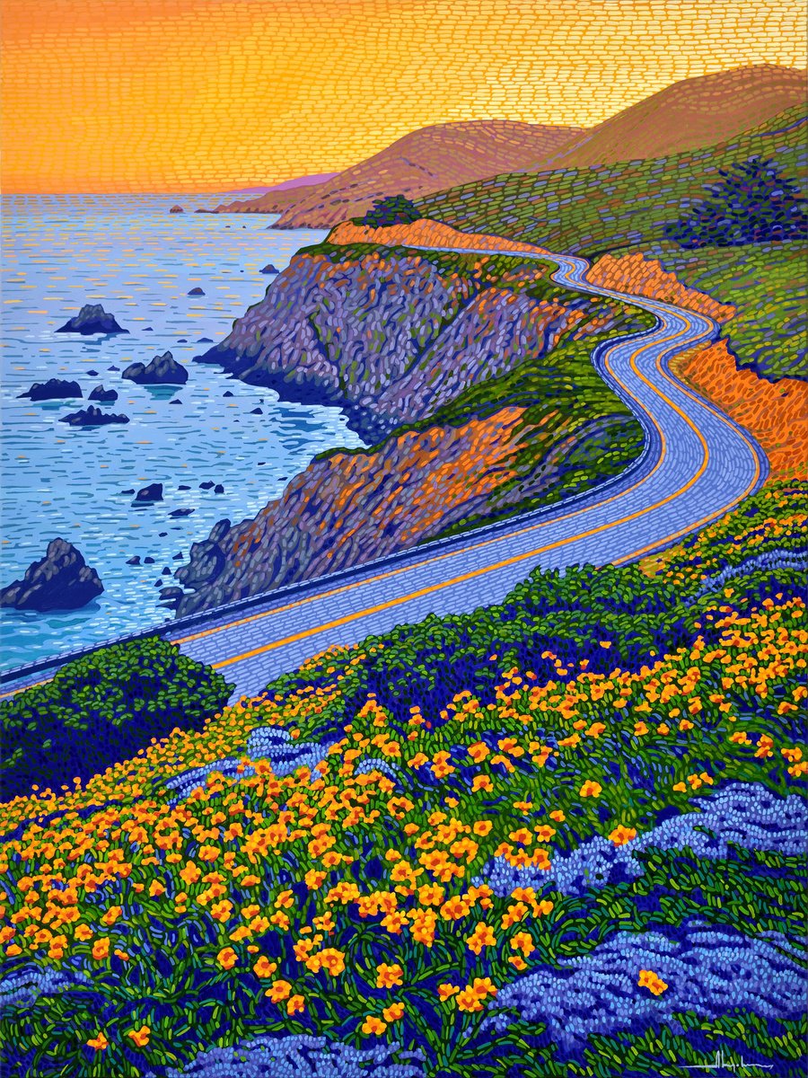  Pacific Coast Highway By Alex Nizovsky, 30 X 40, Artwork For Sale On Artfinder