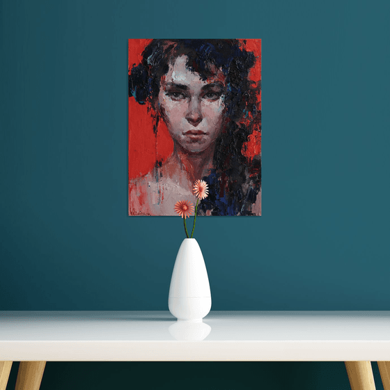 Her Gaze – Abstract Portrait