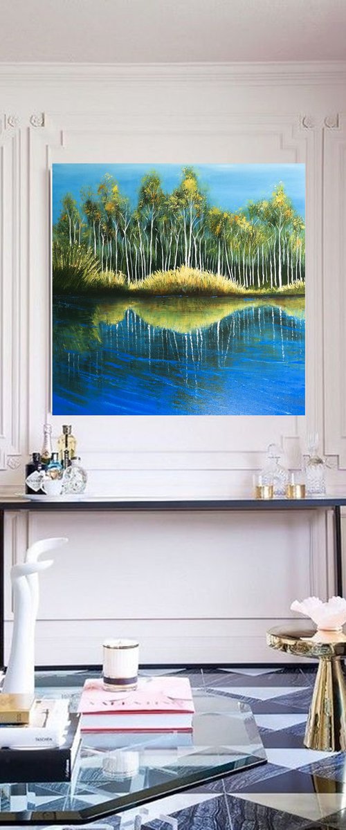 The Mirror of January  - Water and  Trees Series by Danijela Dan