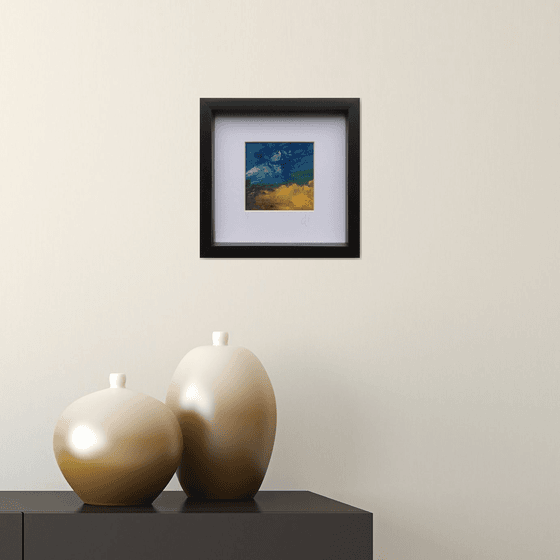 Edit 2.2 - Framed abstract landscape painting