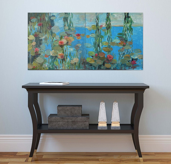 Turquoise Lake (diptych)