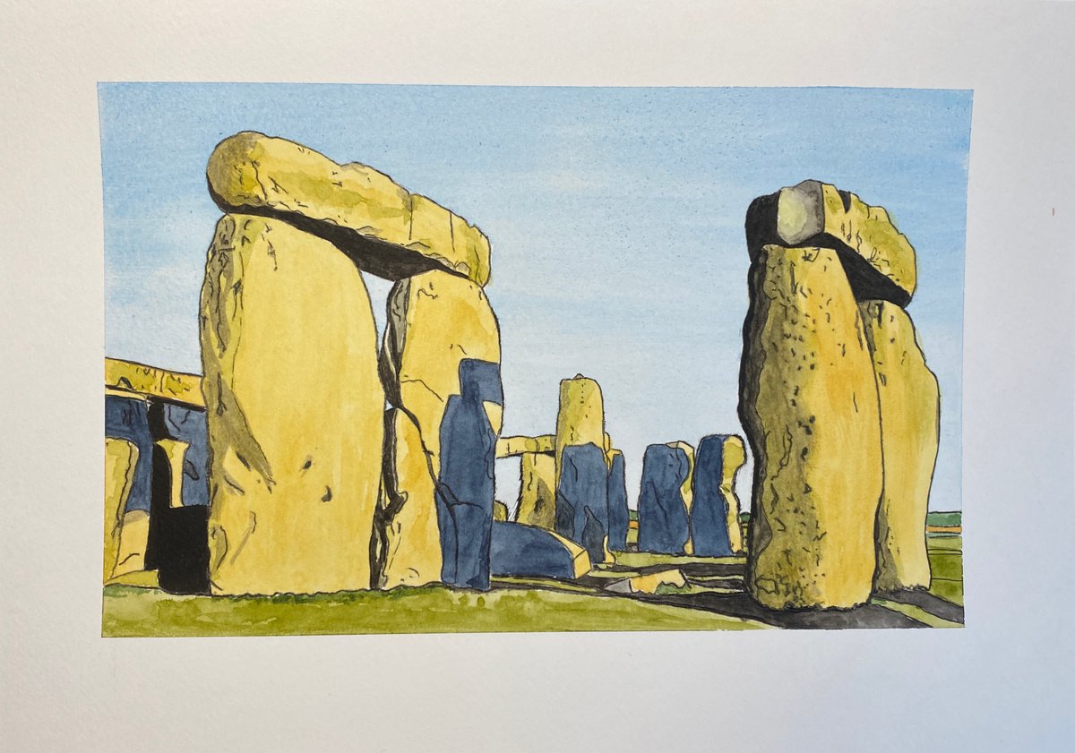 Impressionistic Limited Edition Print , Stonehenge At Sunrise By Kaz Jones, 19 X 15, Artwork For Sale On Artfinder
