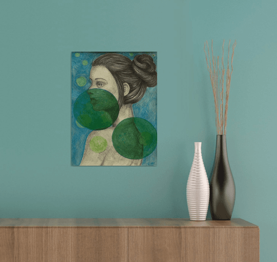 Vrouw in het groen - Woman in green