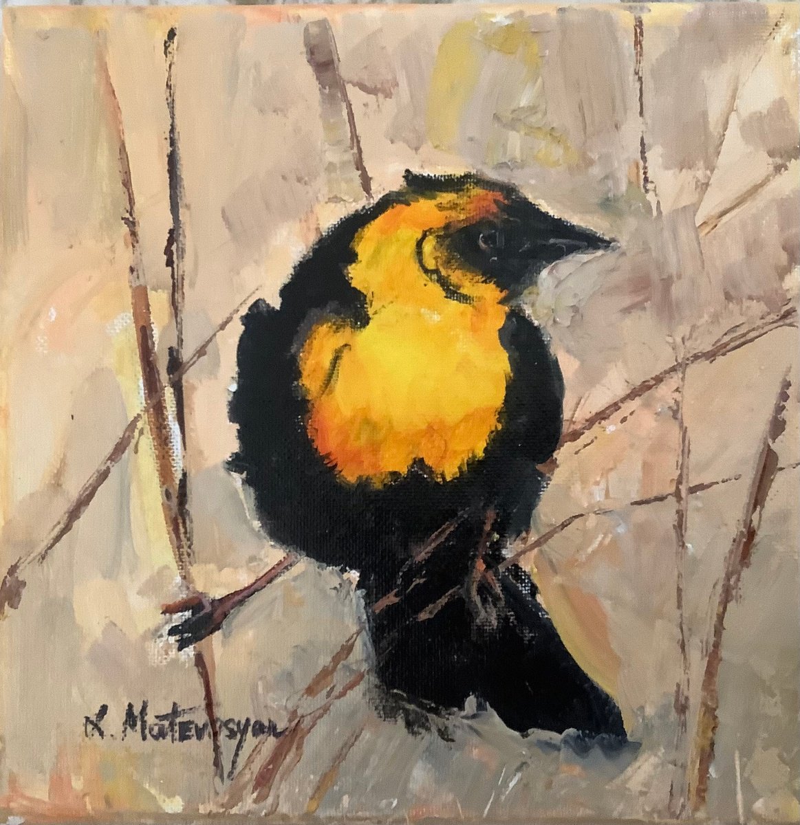 Bird By Lia Matevosyan Haselton, 8 X 8, Artwork For Sale On Artfinder