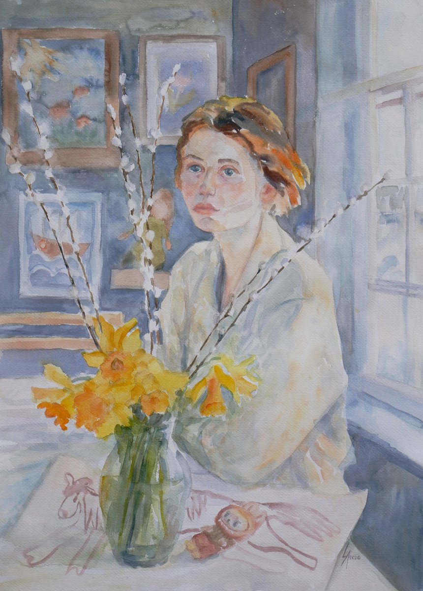 Impressionistic Watercolour , A Young Artist