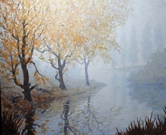 autumn XI mist on the river