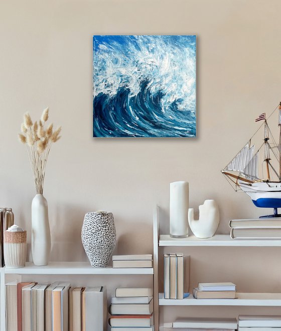 Blue Ocean Coastal Wave