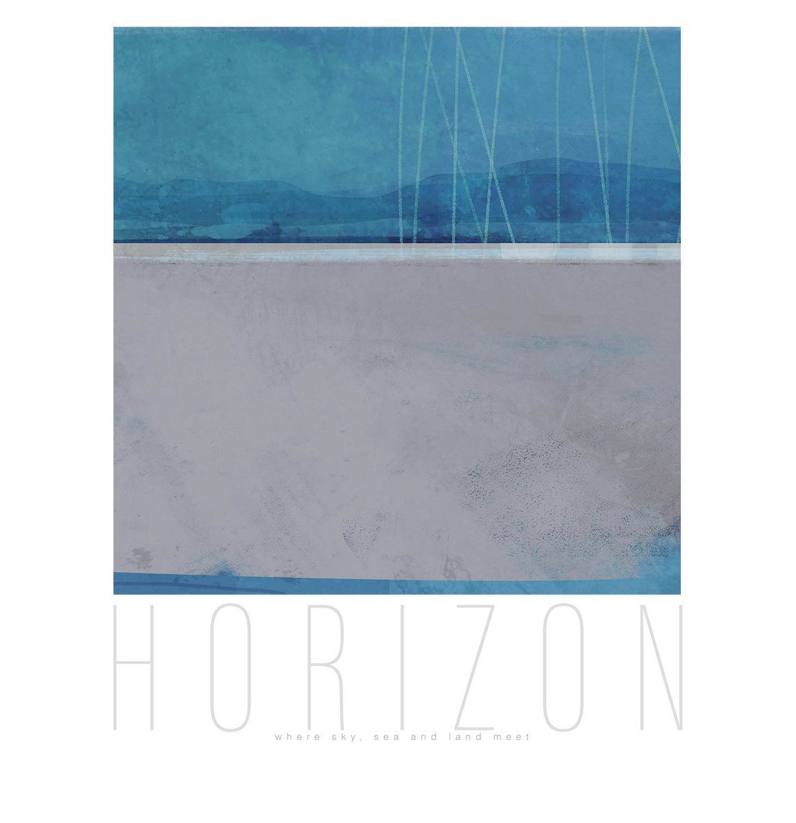 Expressive Abstract Giclee Print By Adrian Bradbury, 17 X 17, Horizon 1, Original Artwork