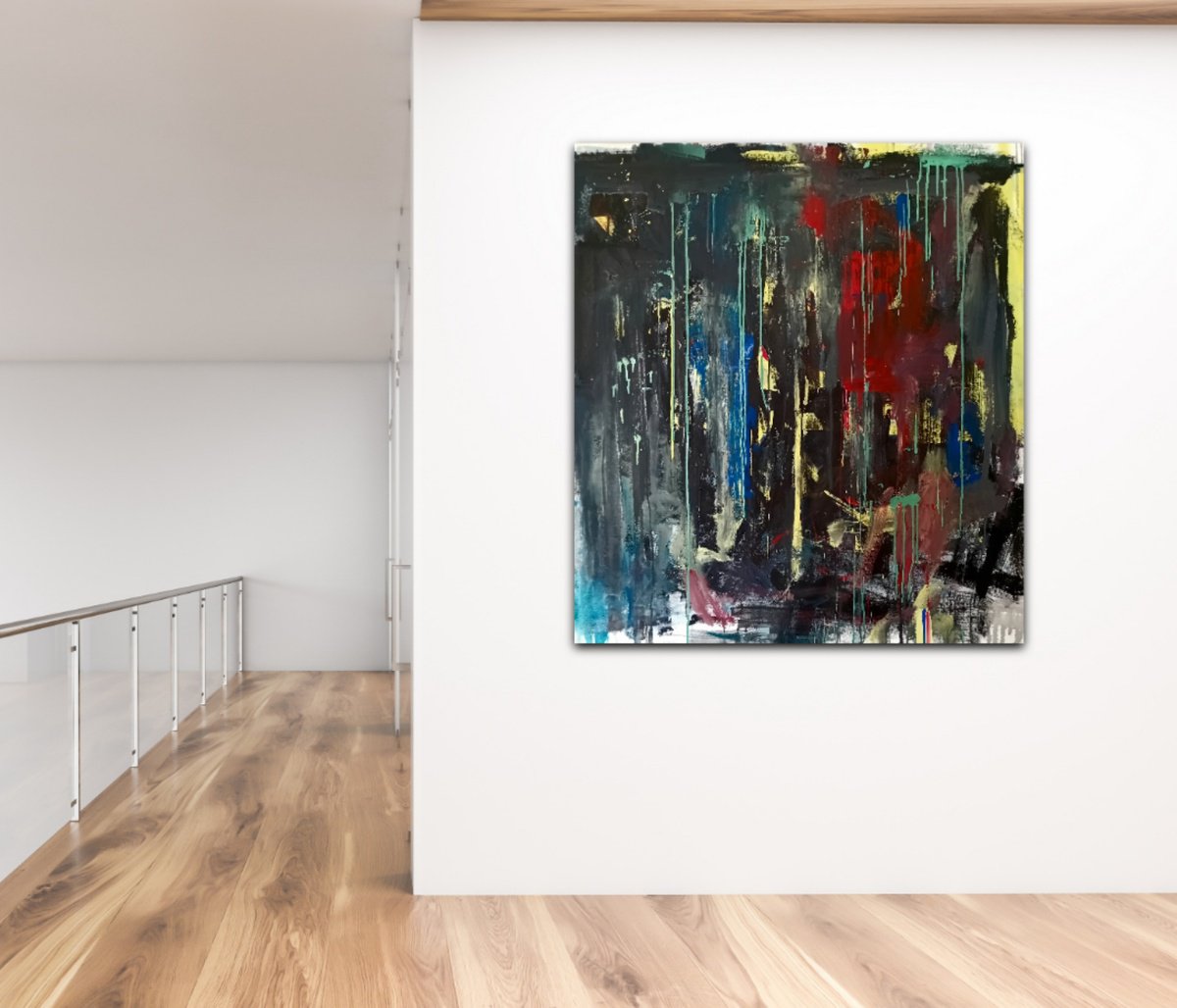 Abstract Acrylic Painting By Dimitris Pavlopoulos, 39 X 41, Calmatrix, Original Artwork