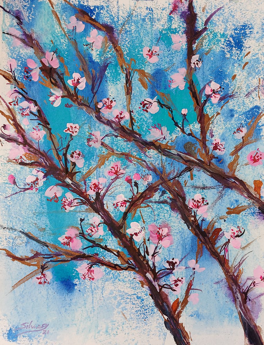 Plum tree in blossom. San Javier. Murcia. by Silvia Flores Vitiello