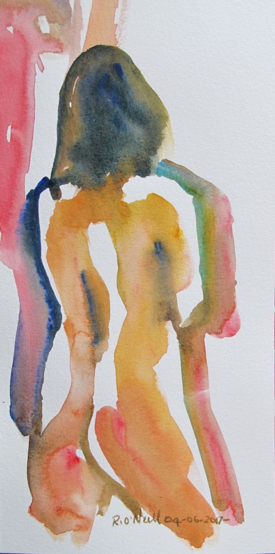 Standing female nude