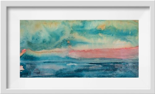 Evening Stroll I Abstract Seascape by Gesa Reuter