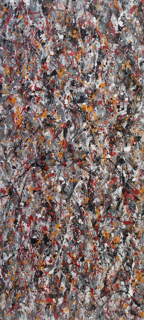 Abstract JACKSON POLLOCK style ACRYLIC on CANVAS by M.Y.