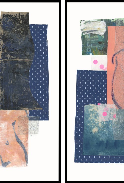 Abstract collage set with nude by Gabriel Prundeanu
