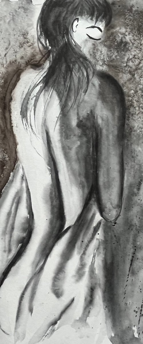 Woman Nude Original Painting by Halyna Kirichenko