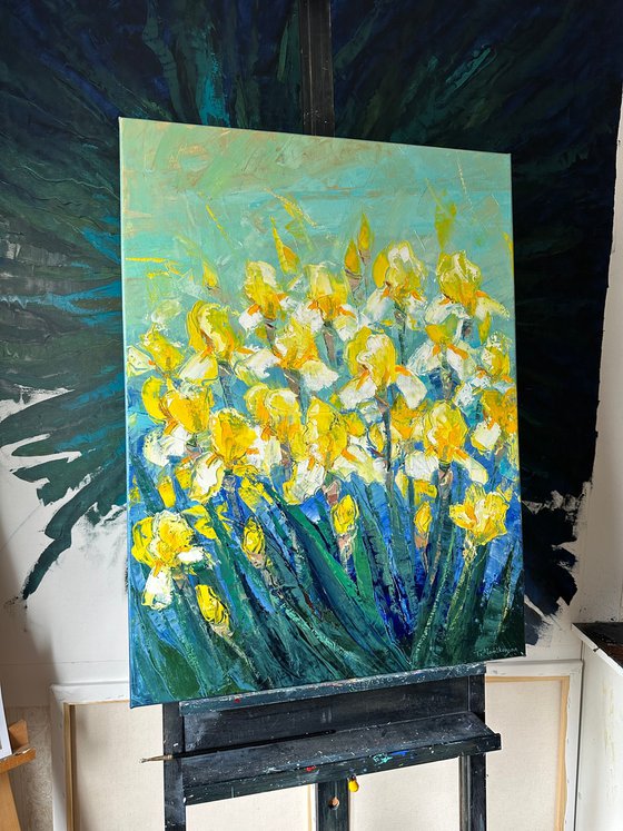 Yellow Irises 60x80cm