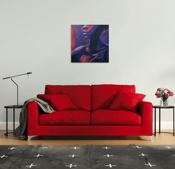 Abstract black woman portrait: Chic Queen original wall art