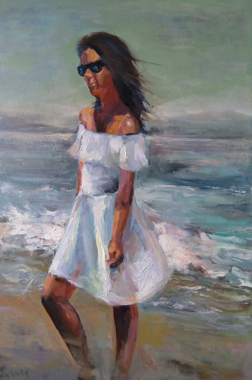 Midday(40x60cm, oil painting, ready to hang) by Kamsar Ohanyan
