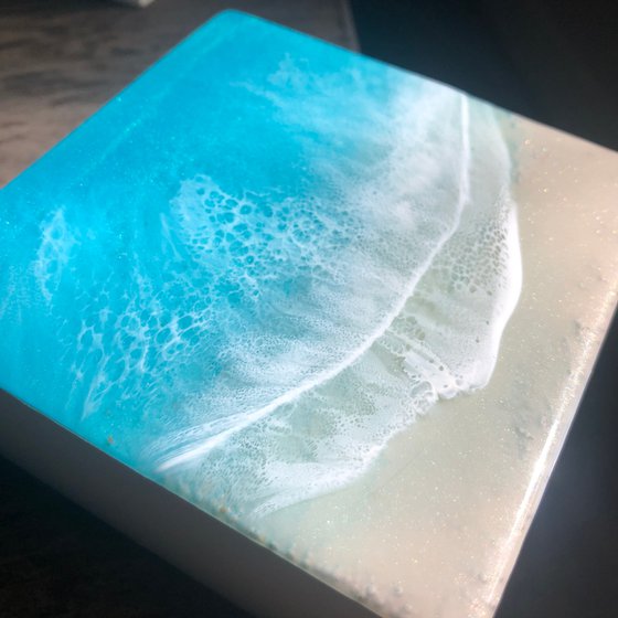 White Sand Beach #22 Miniature Painting Gift idea