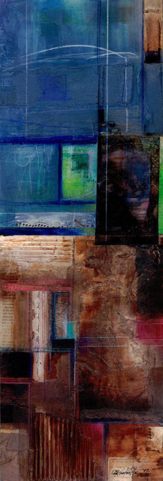 Hidden Secrets No. 1 - Mixed Media Abstract by Kathy Morton Stanion