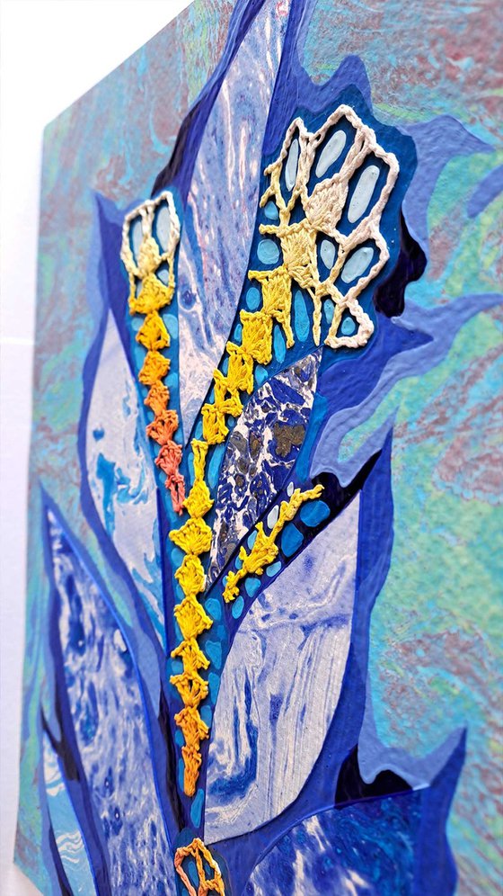 Blue Garden, set of 3