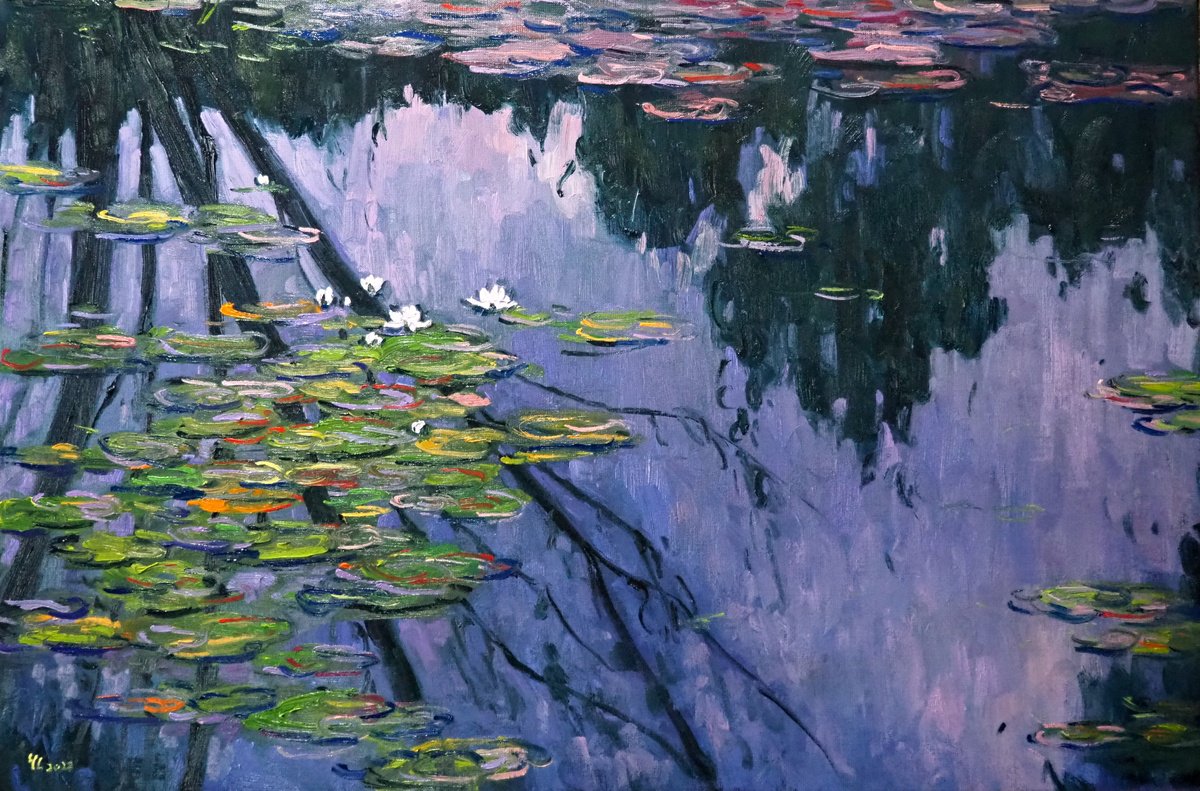 Water Lilies By Yuanyuan Liu, 35 X 24, Artwork For Sale On Artfinder