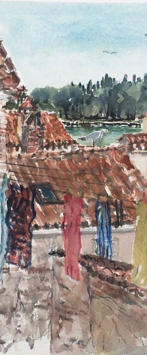 Washing Day, Rovinj by Morag Paul