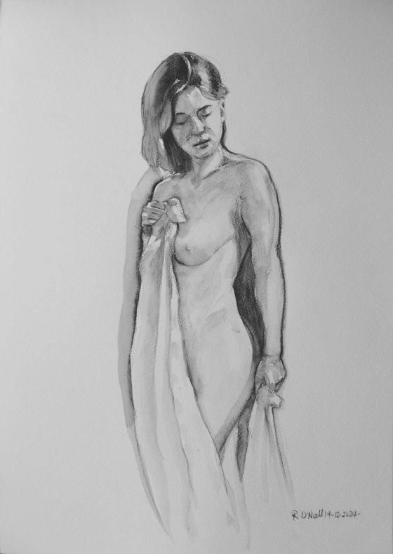 Draped female nude