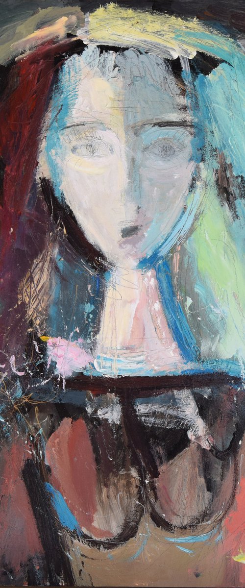 Buste de femme assise ( woman sitting ) by Catalin Ilinca