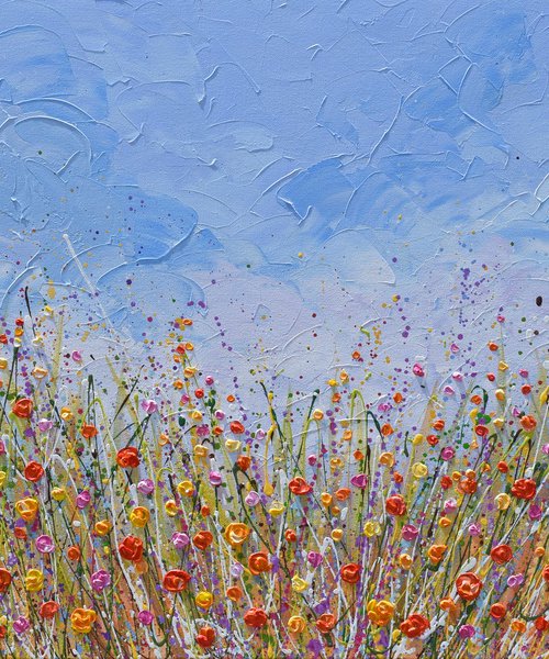 Vibrant Flower Field by Olga Tkachyk