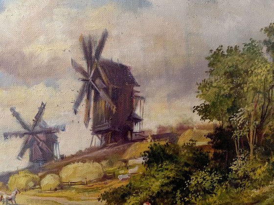 Landscape with mills