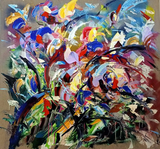 Fiori Su lino