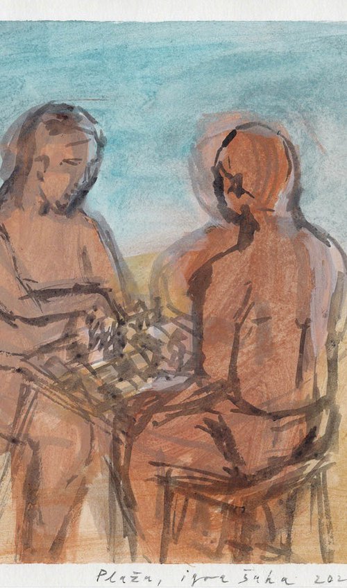 Beach, Chess game by Alenka Koderman