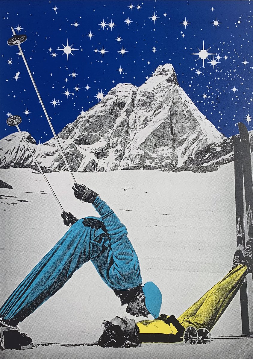 Screenprint , Ski Paradise By Anne Storno, 20 X 28, Artwork For Sale On Artfinder