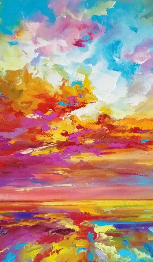 Morning abstract seascape by Andrej  Ostapchuk