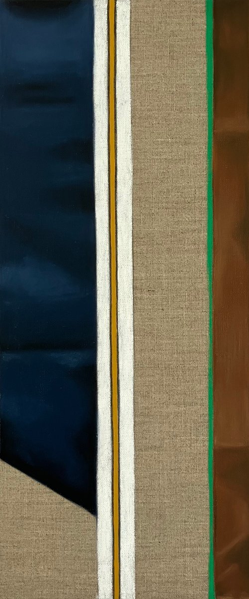 Gold Pinstripe One by Kristine Facchetti