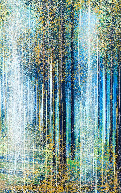 Forest Trees In Bright Spring Light by Marc Todd