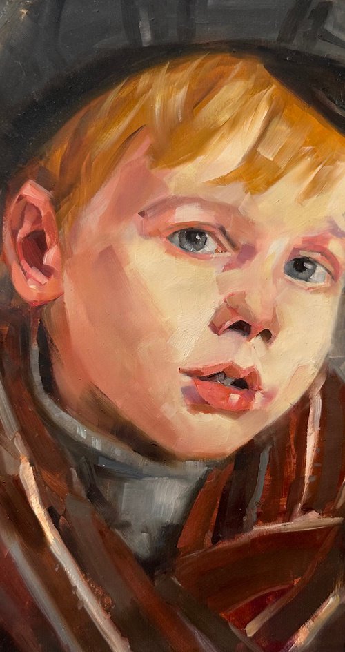 Portrait, Original oil painting, Handmade artwork, One of a kind by Vahe Yeremyan
