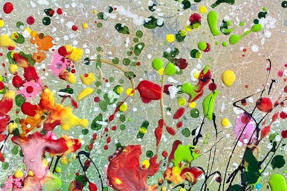 Floral  Blast  Abstract Original Painting